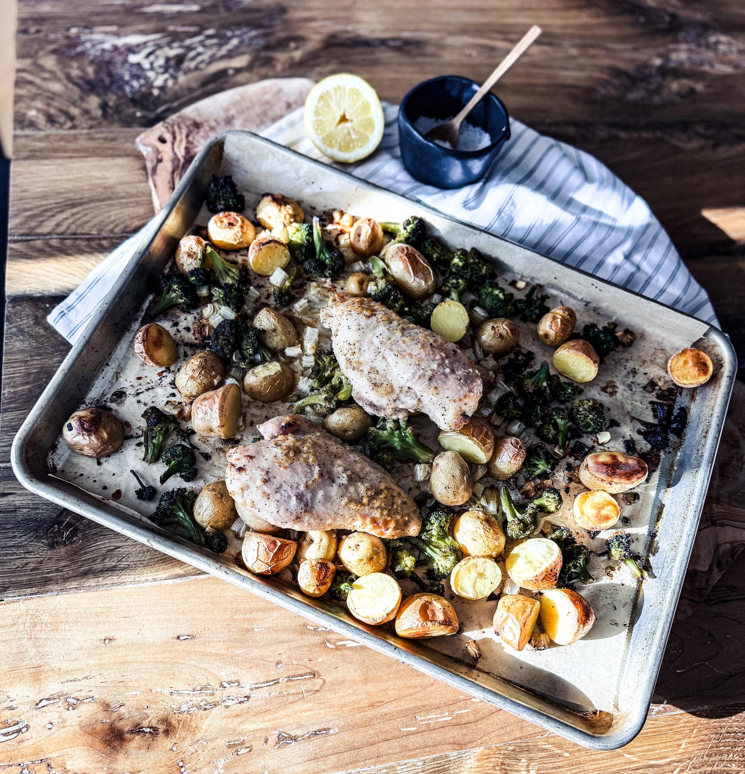 Sheet Pan Lemon Chicken - Healthier Homemade Co Recipes