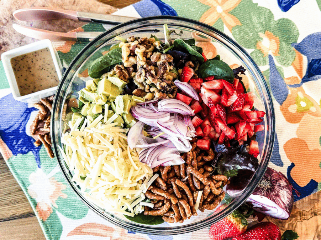 Strawberry Salad with Poppy Seed Dressing (Spring and Summer Favorite) -  Healthier Homemade Co Recipes