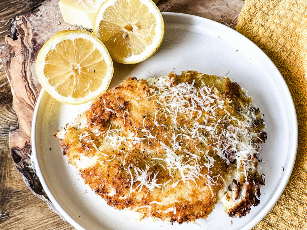 Parmesan Crusted Lemon Chicken - Healthier Homemade Co Recipes